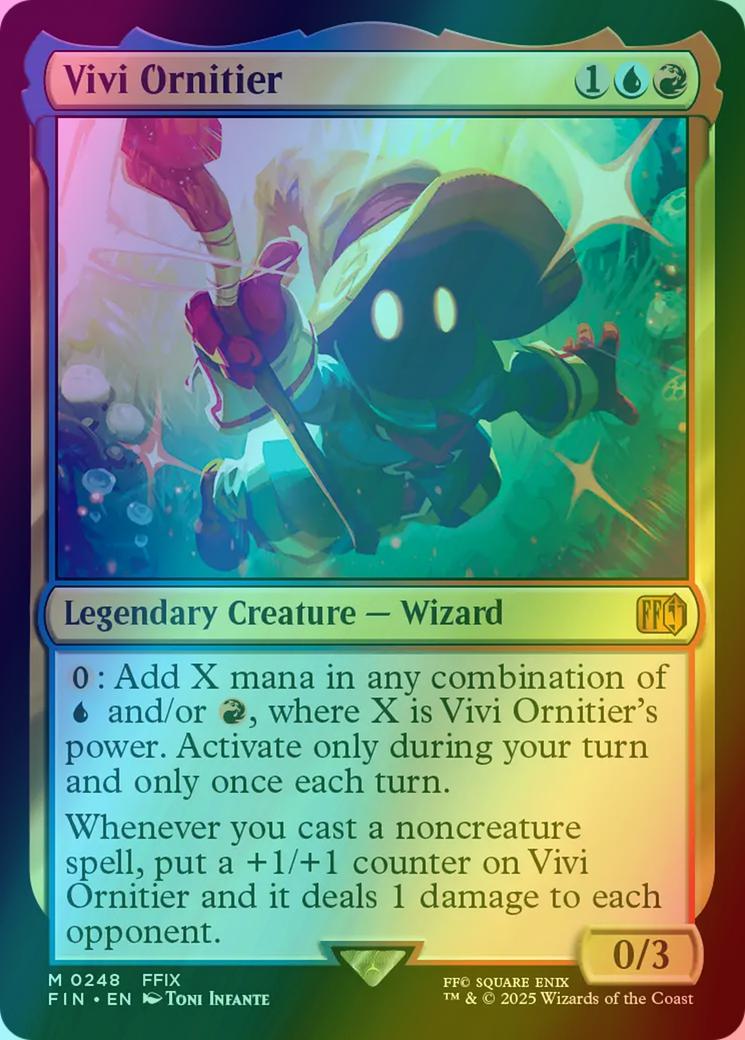 vivi ornitier mtg card Vivi Ornitier (borderless) M/NM Magic: The Gathering MTG Final Fantasy