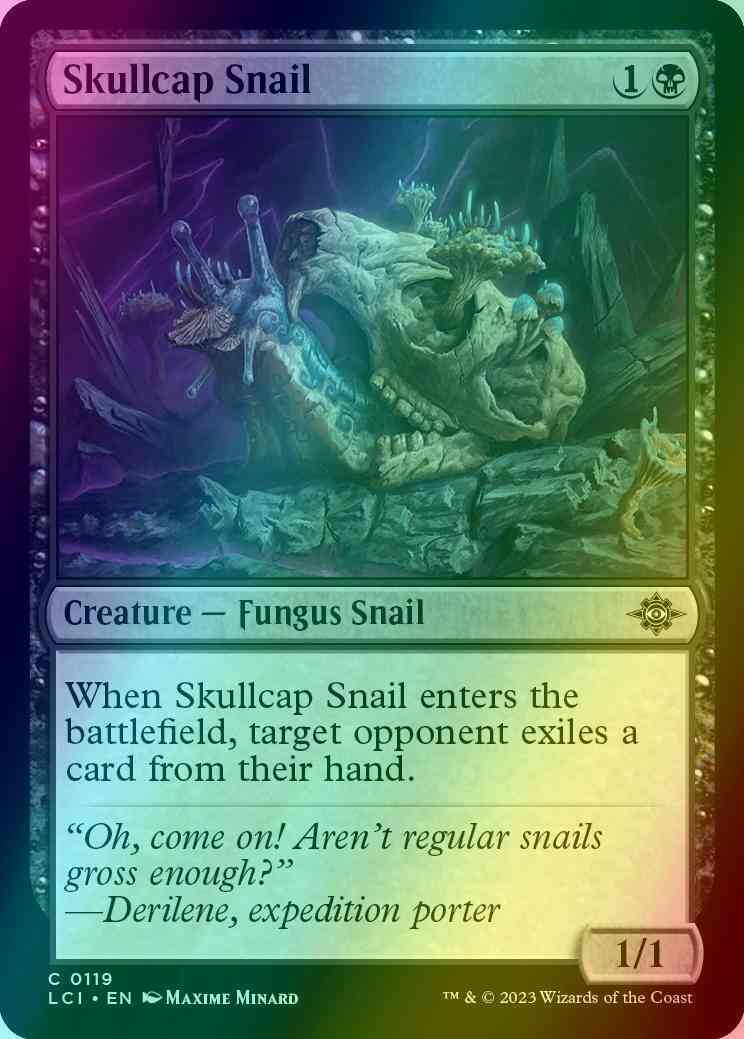 mtg snail cards Skullcap Snail [119] [The Lost Caverns of Ixalan] [Foil] – Face to Face  Games