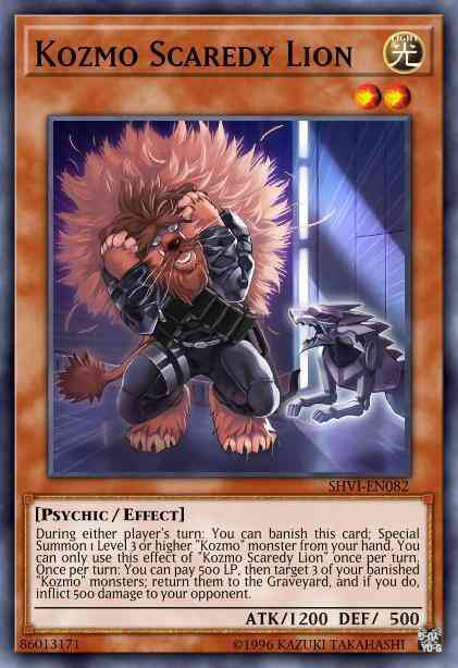Kozmo Scaredy Lion - SHVI-EN082 - Super Rare - 1st Edition
