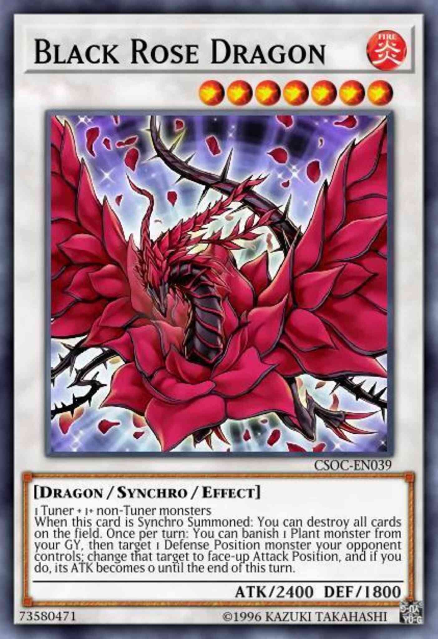 Black Rose Dragon - CSOC-EN039 - Ghost Rare - 1st Edition
