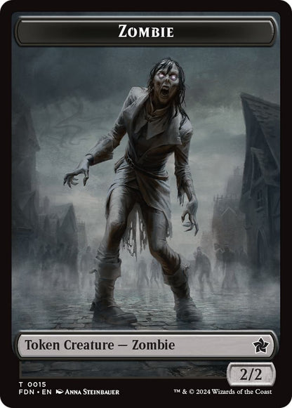 Rat Token (14) // Zombie Token (15) [Foundations: Tokens] [Non-Foil]