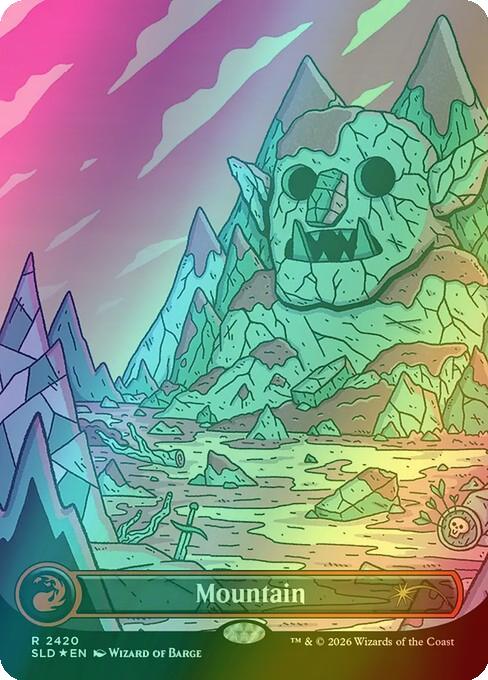 Mountain [2420] [Borderless] [Goblin Storm] [Secret Lair Drop] [Foil]