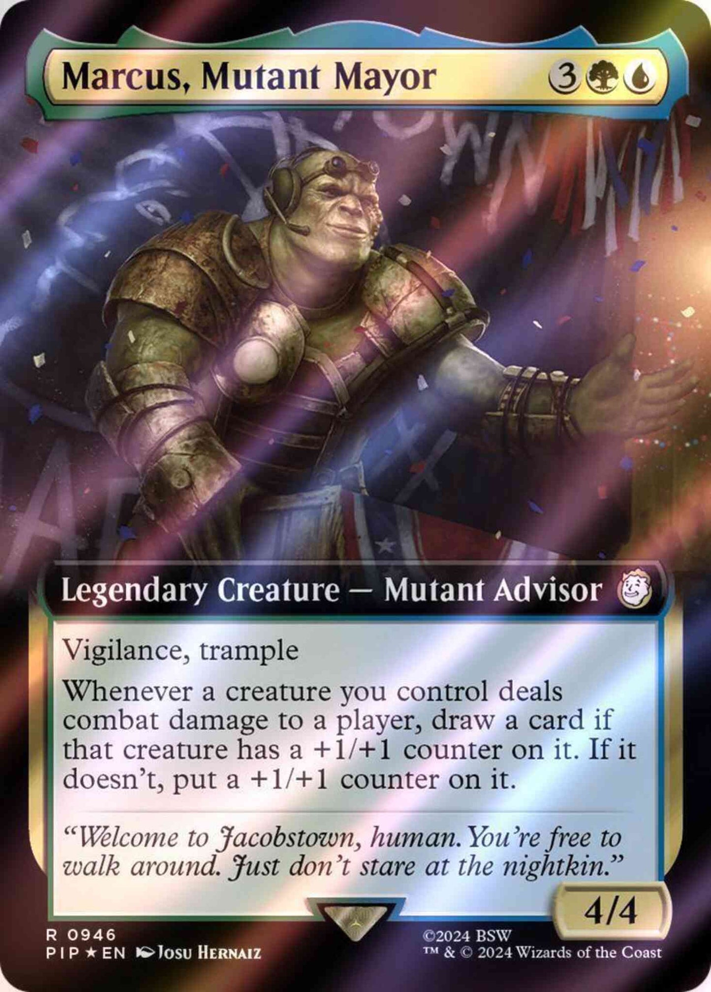 Marcus, Mutant Mayor [946] [Extended Art] [Fallout] [Surge Foil]