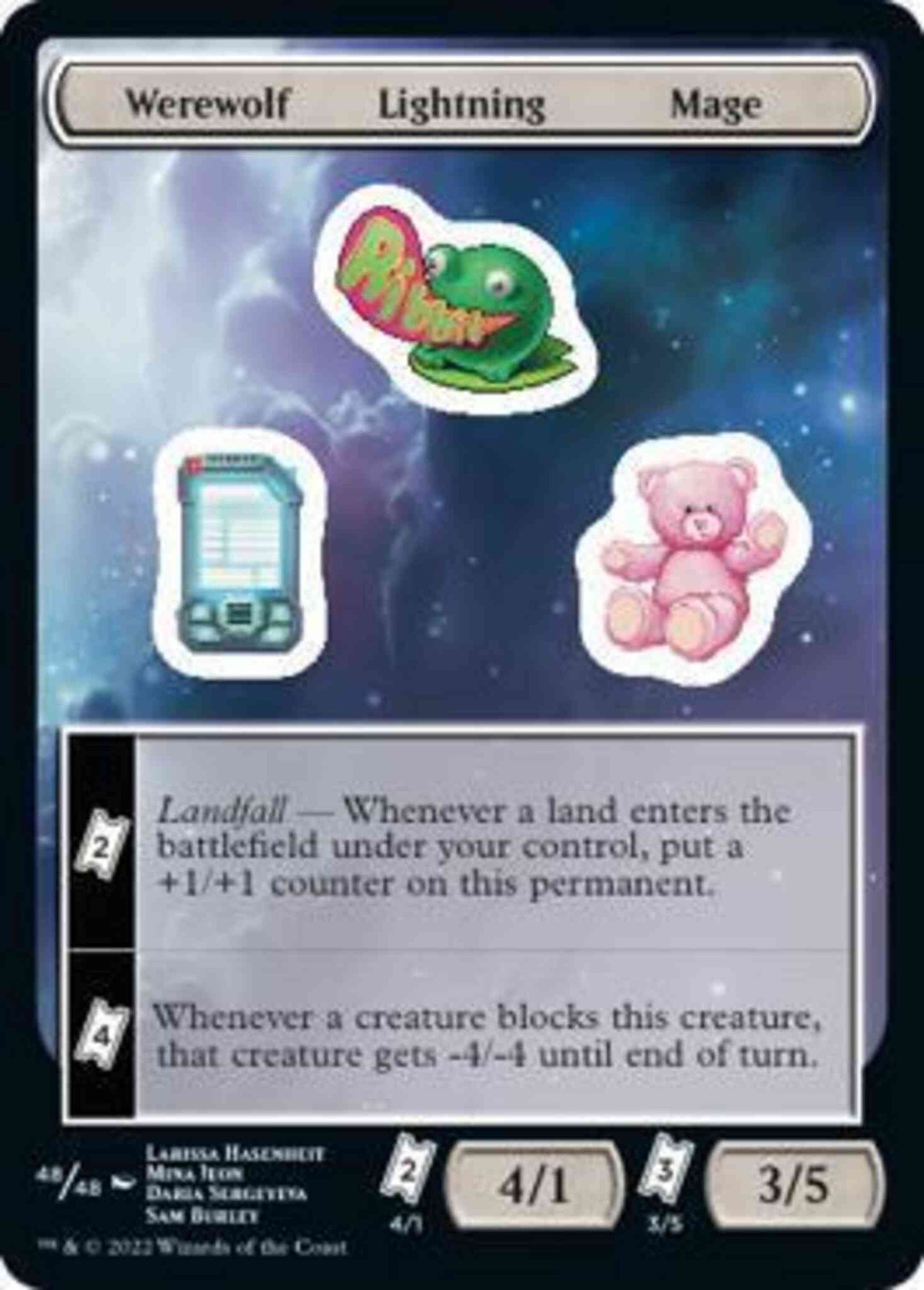 Werewolf Lightning Mage [48] [Unfinity Sticker Sheets] [Non-Foil]