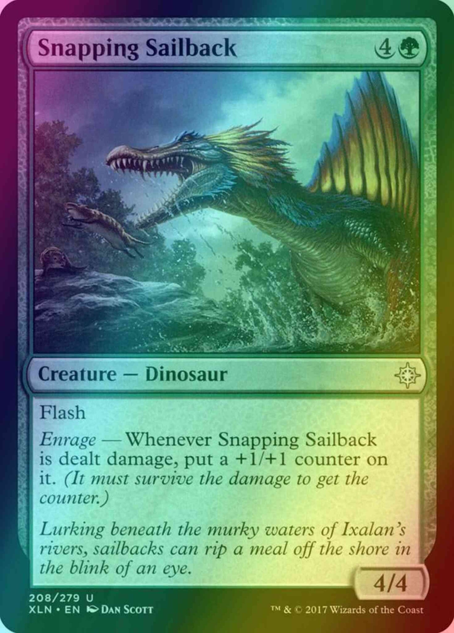 Snapping Sailback [208] [Ixalan] [Foil]