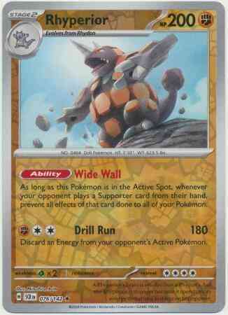 Rhyperior - 076/142 - Rare [sv07-076] [Reverse Holo]
