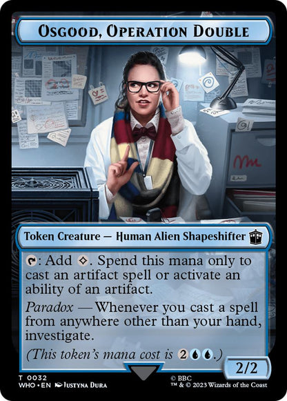 Copy Token (01) // Osgood, Operation Double Token (32) [Universes Beyond: Doctor Who: Tokens] [Non-Foil]