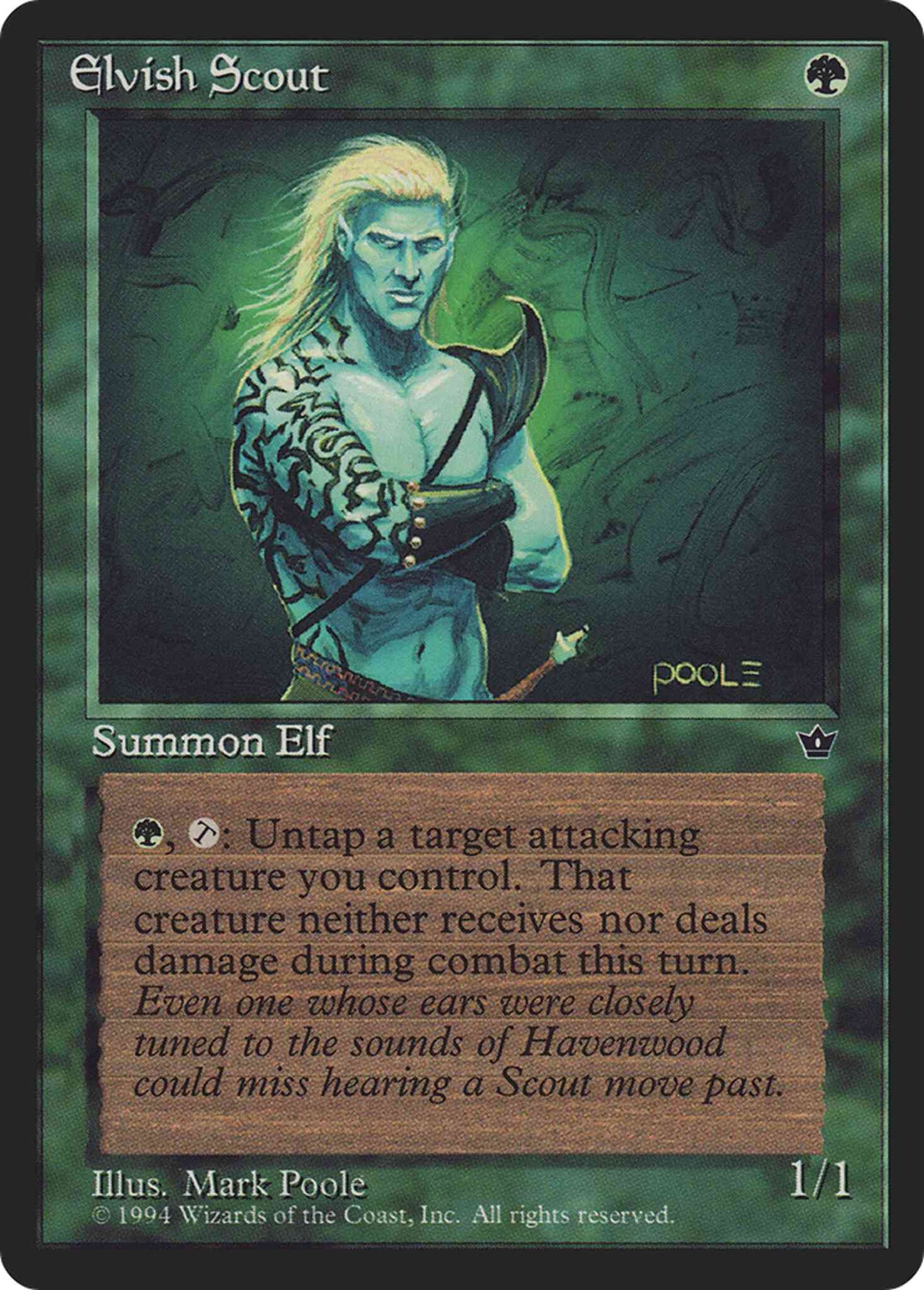 Elvish Scout [Mark Poole] [68a] [Fallen Empires] [Non-Foil]