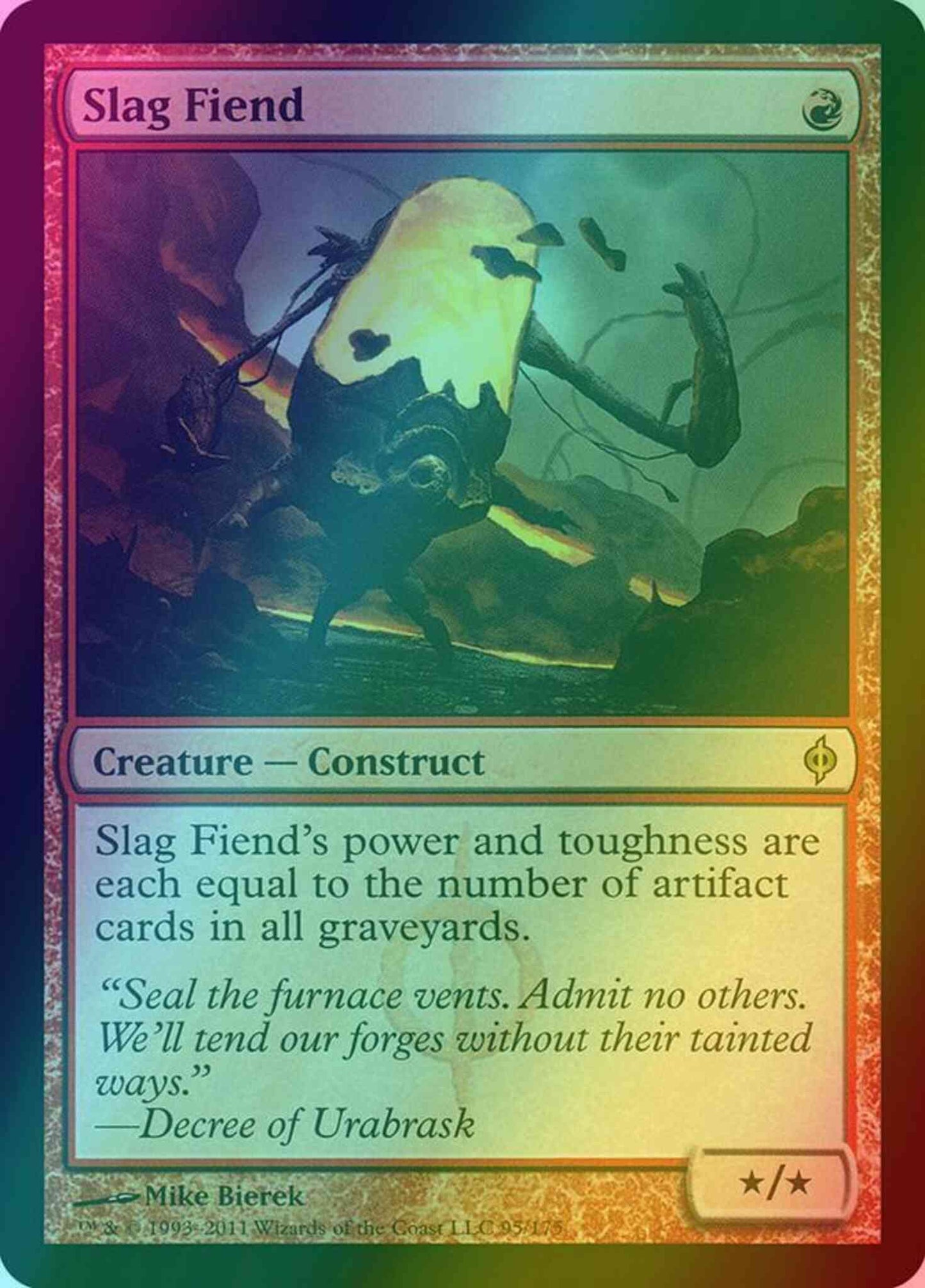 Slag Fiend [95] [New Phyrexia] [Foil]