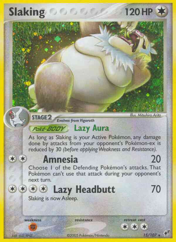 Slaking - 15/107 - Rare Holo [ex8-15] [Reverse Holo]