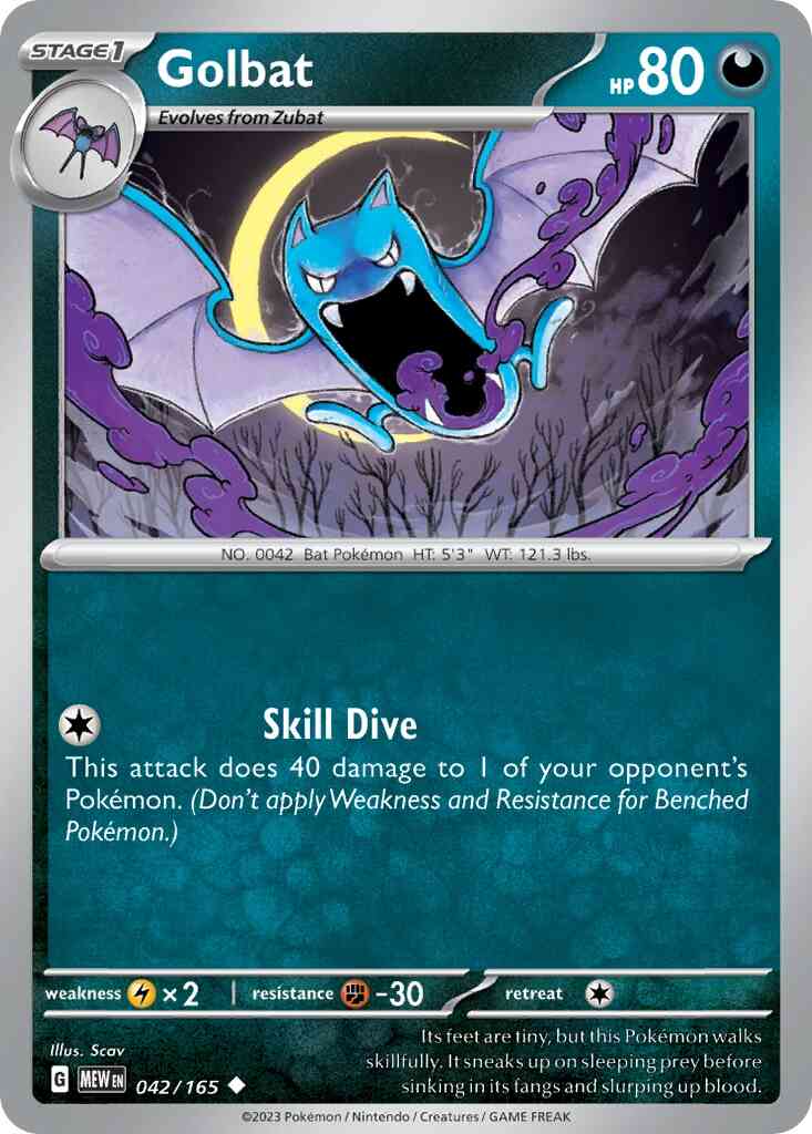 Golbat - 042/165 - Uncommon [sv035-042] [Non-Holo]