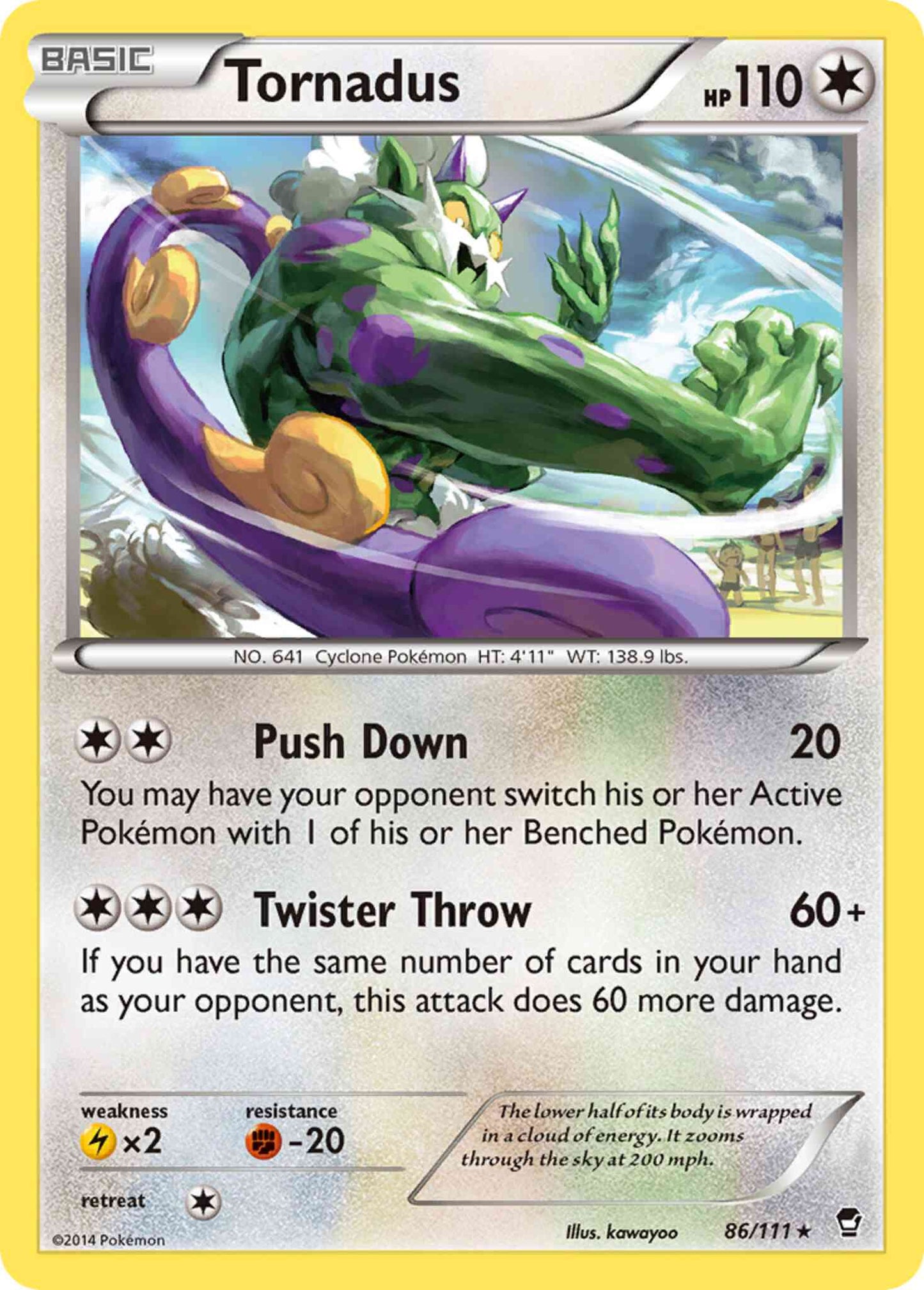 Tornadus - 86/111 - Rare [xy3-86] [Non-Holo]