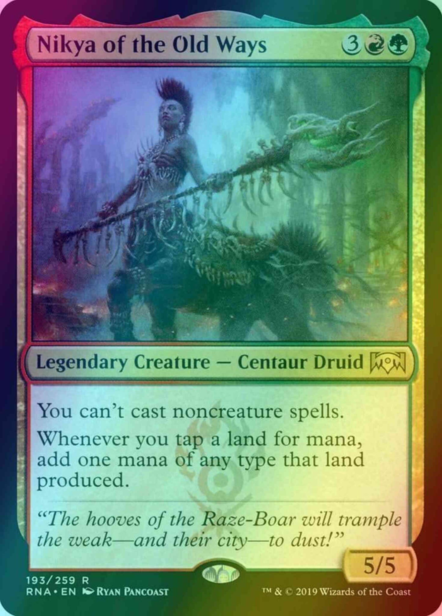 Nikya of the Old Ways [193] [Ravnica Allegiance] [Foil]