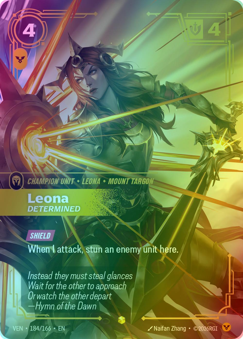 Leona, Determined - 184/166 [Vendetta] [Foil]