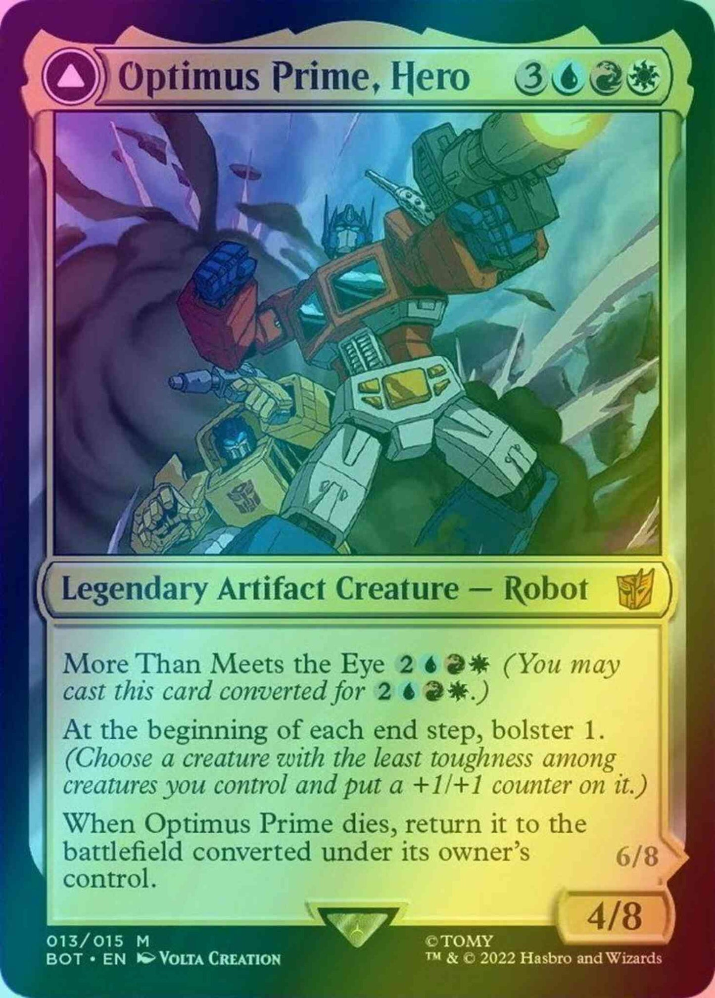 optimus prime hero mtg card Optimus Prime, Hero Transformers Magic MTG MINT CARD