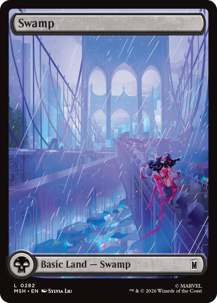 Swamp [282] [Full Art] [City Calm] [Marvel Super Heroes] [Non-Foil]