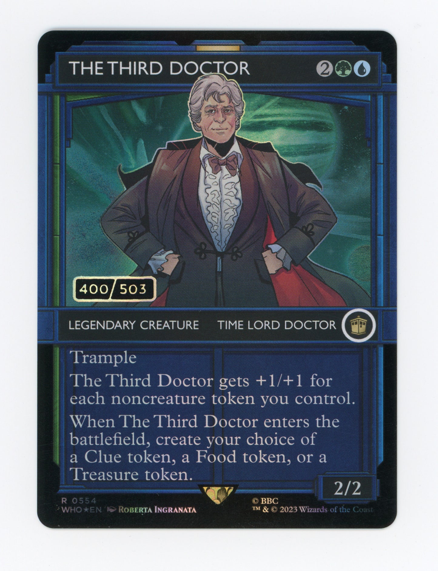 The Third Doctor — Serial Numbered|400/503|TARDIS Showcase|Foil — ID 19320