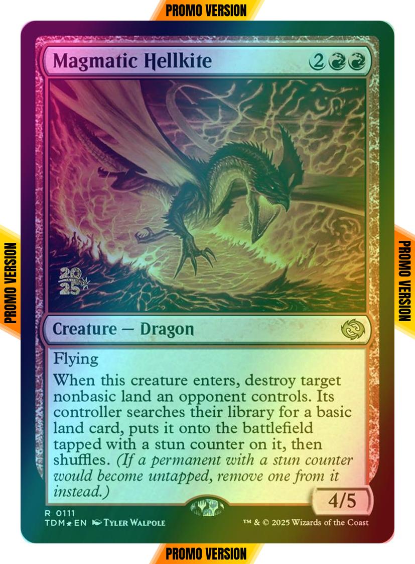 Magmatic Hellkite [111s] [Prerelease] [Tarkir: Dragonstorm: Promos] [Foil]