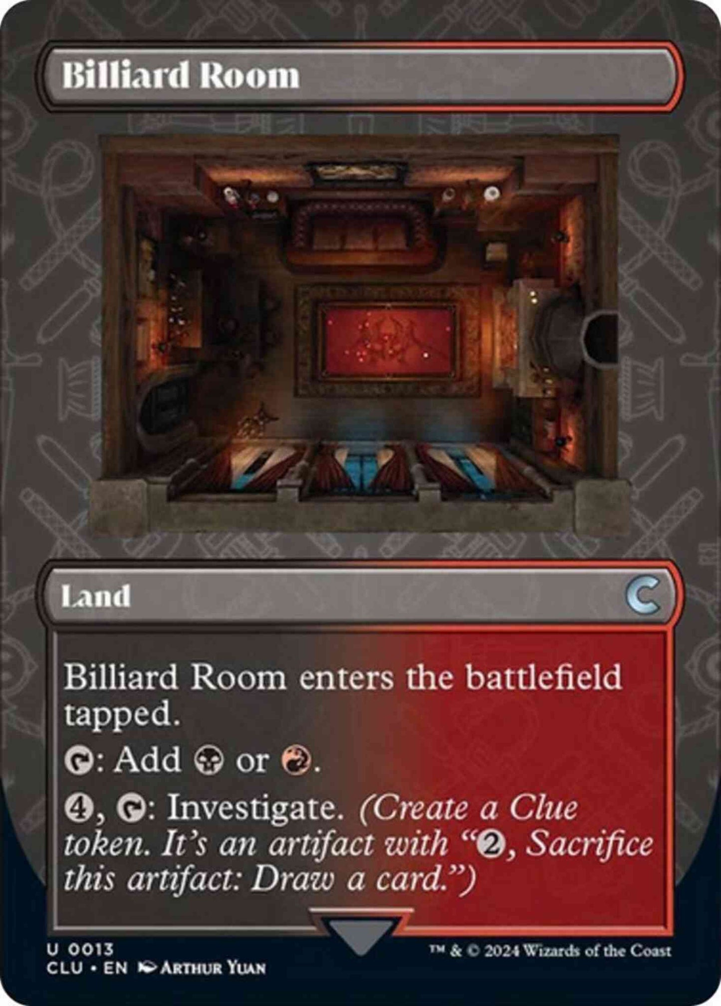 Billiard Room [13] [Borderless] [Ravnica: Clue Edition] [Non-Foil]