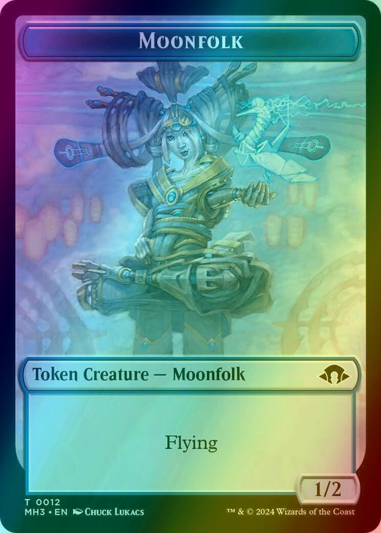 Moonfolk Token (12) // Phyrexian Germ Token (16) [Modern Horizons 3: Tokens] [Foil]