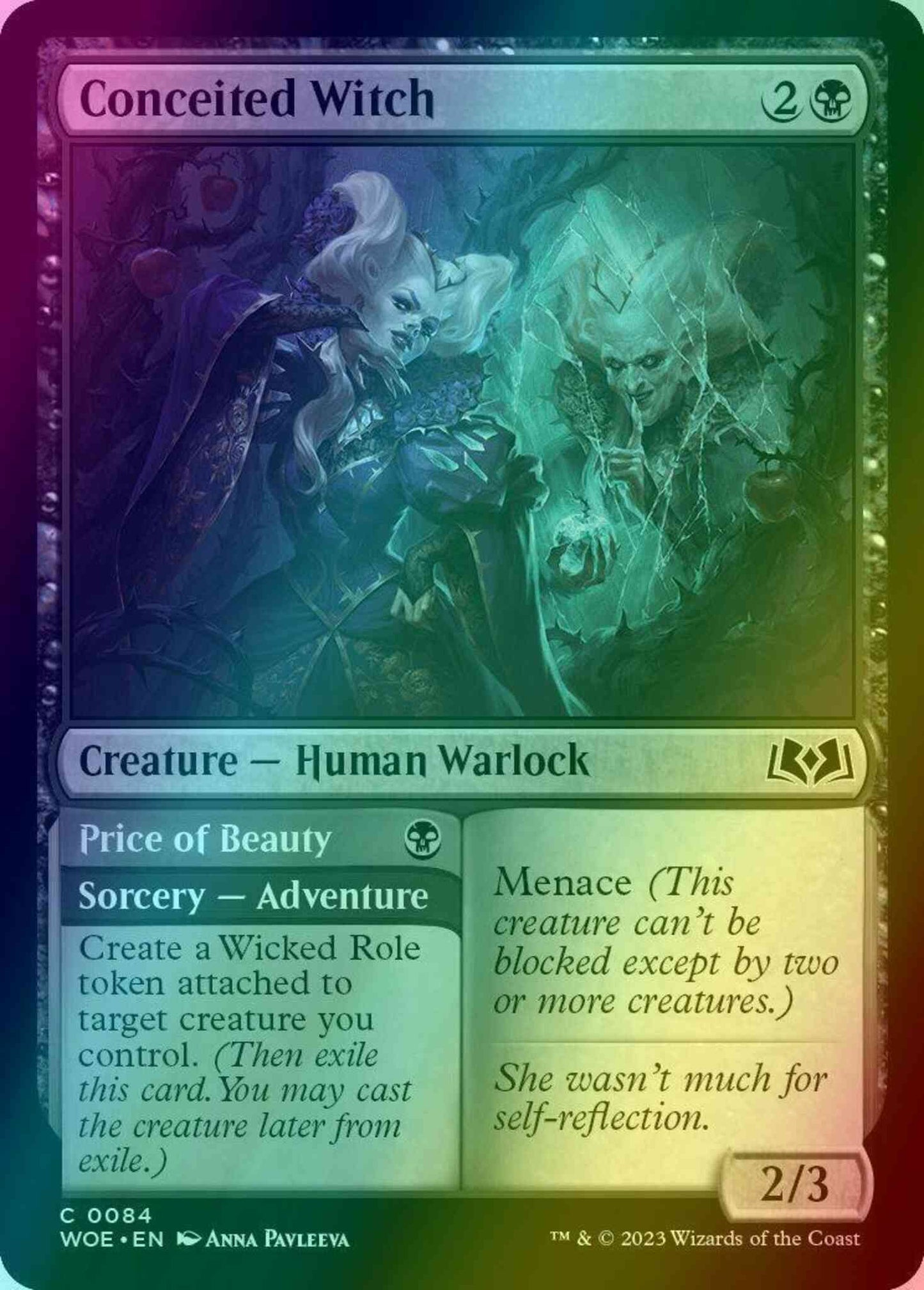 Conceited Witch // Price of Beauty [84] [Wilds of Eldraine] [Foil]