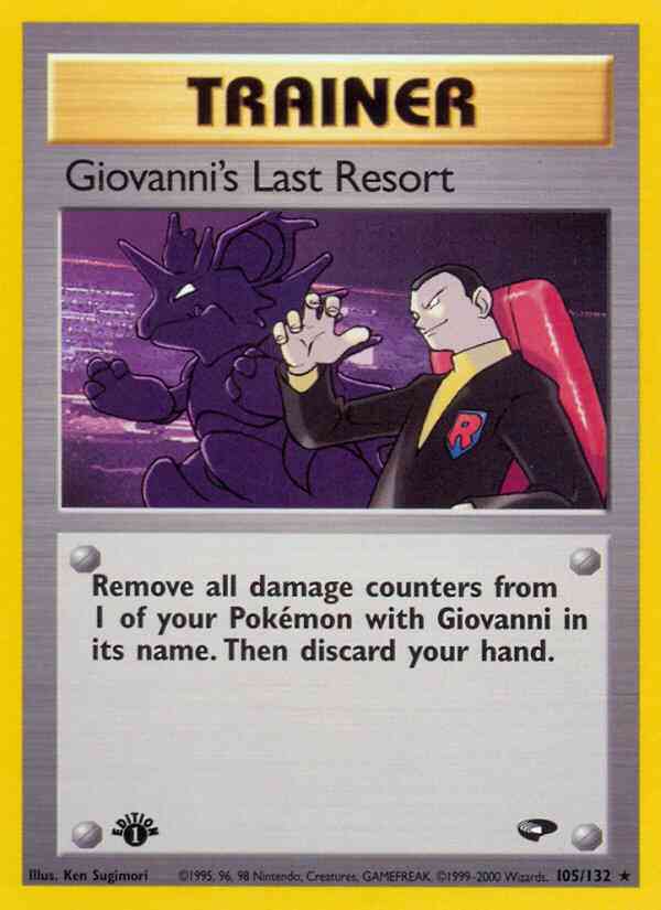 Giovanni's Last Resort - 105/132 - Rare - 1st Edition [gym2-105] [Non-Holo]