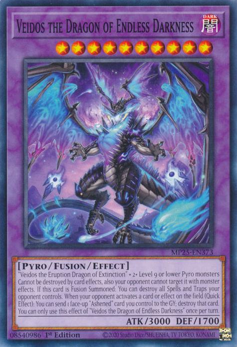 Veidos the Dragon of Endless Darkness - MP25-EN373 - Common - 1st Edition