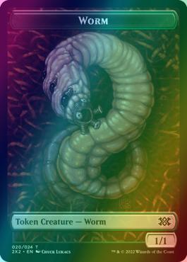 Knight Token (05) // Worm Token (20) [Double Masters 2022: Tokens] [Foil]