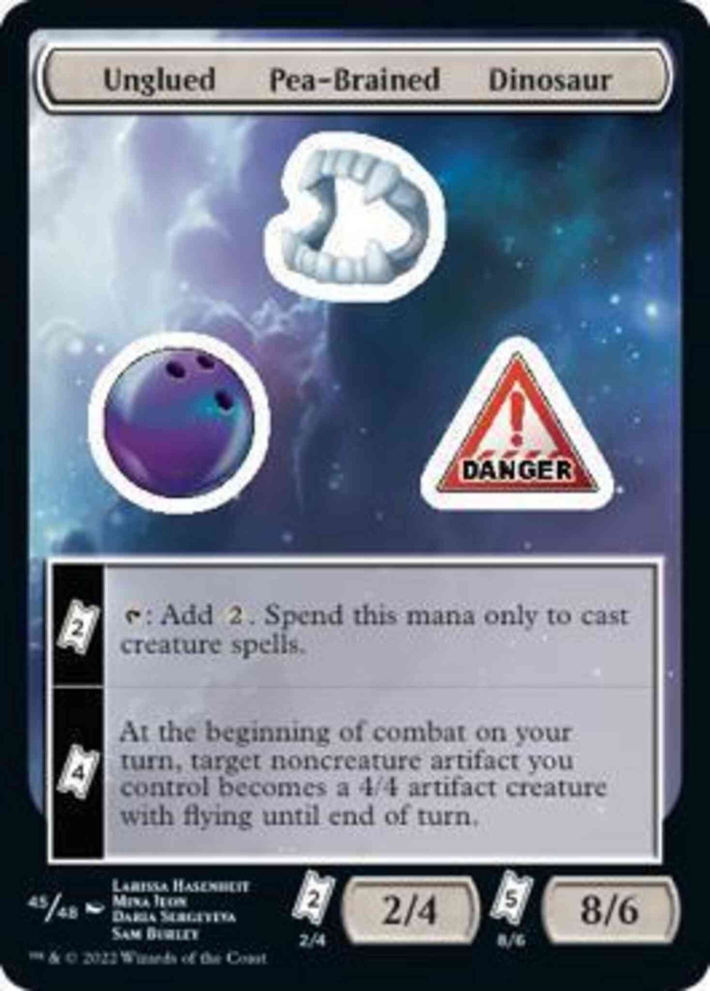 Unglued Pea-Brained Dinosaur [45] [Unfinity Sticker Sheets] [Non-Foil]