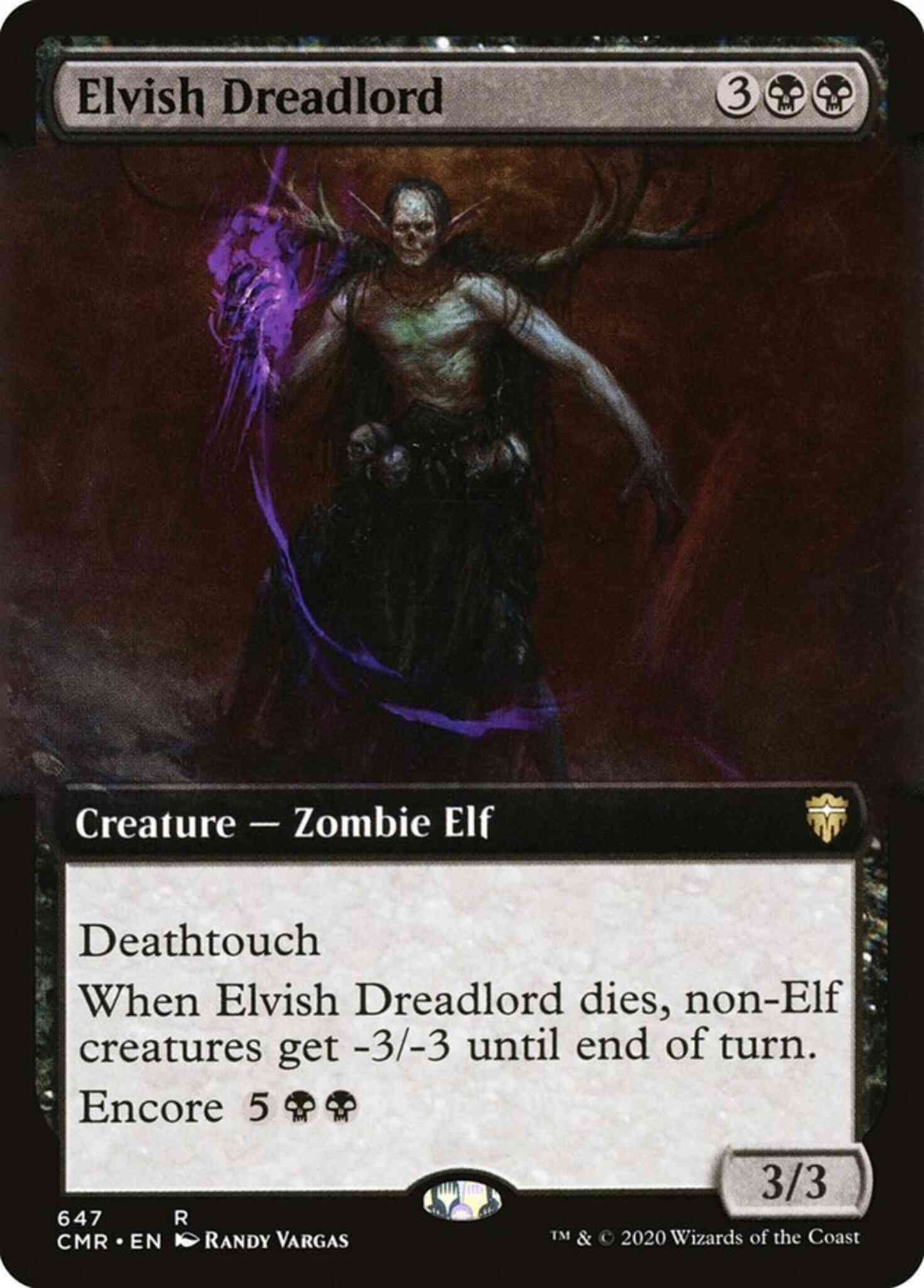 Elvish Dreadlord [647] [Extended Art] [Commander Legends] [Non-Foil]