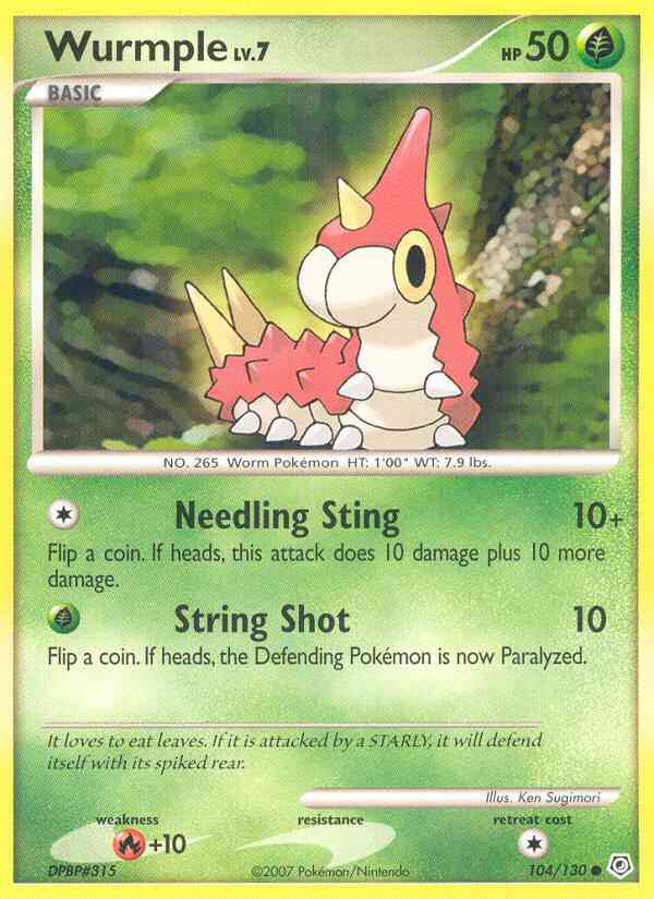 Wurmple - 104/130 - Common [dp1-104] [Non-Holo]