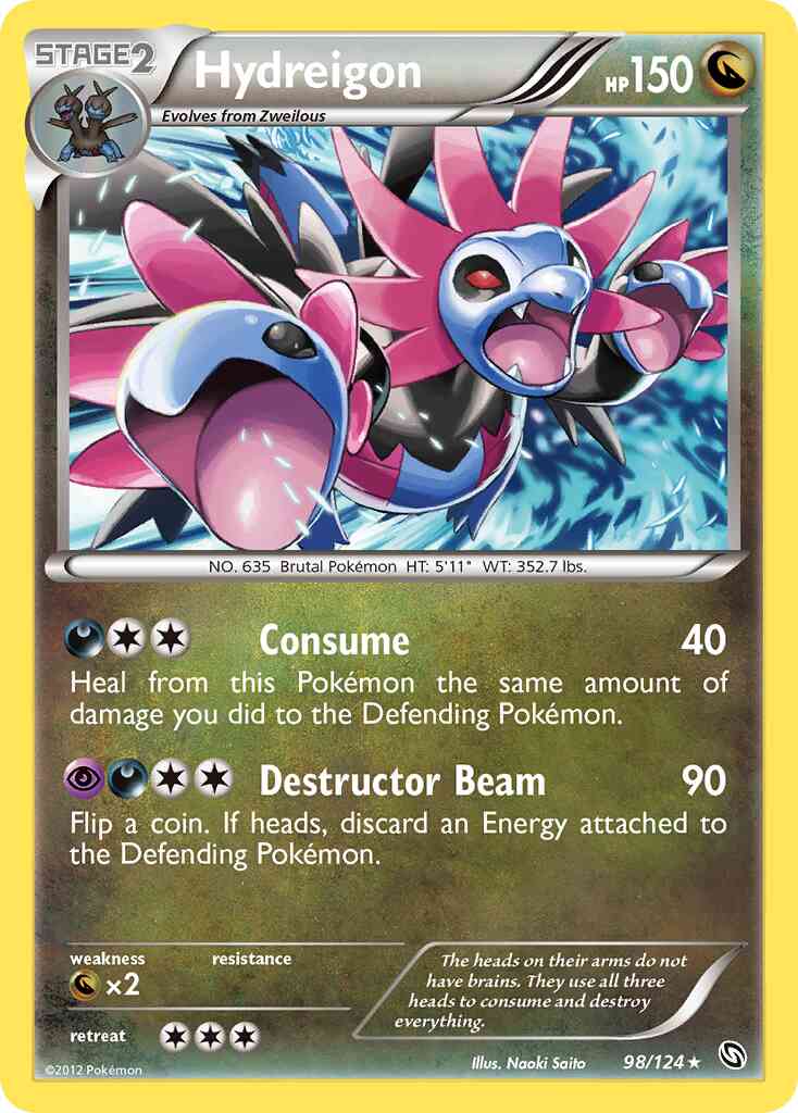 Hydreigon - 98/124 - Rare [bw6-98] [Non-Holo]