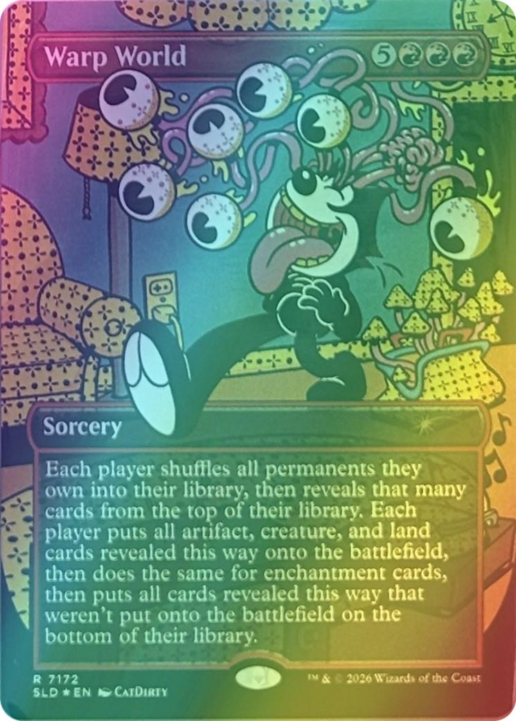 Warp World [7172] [Borderless] [Felix the Cat] [Secret Lair Drop] [Foil]