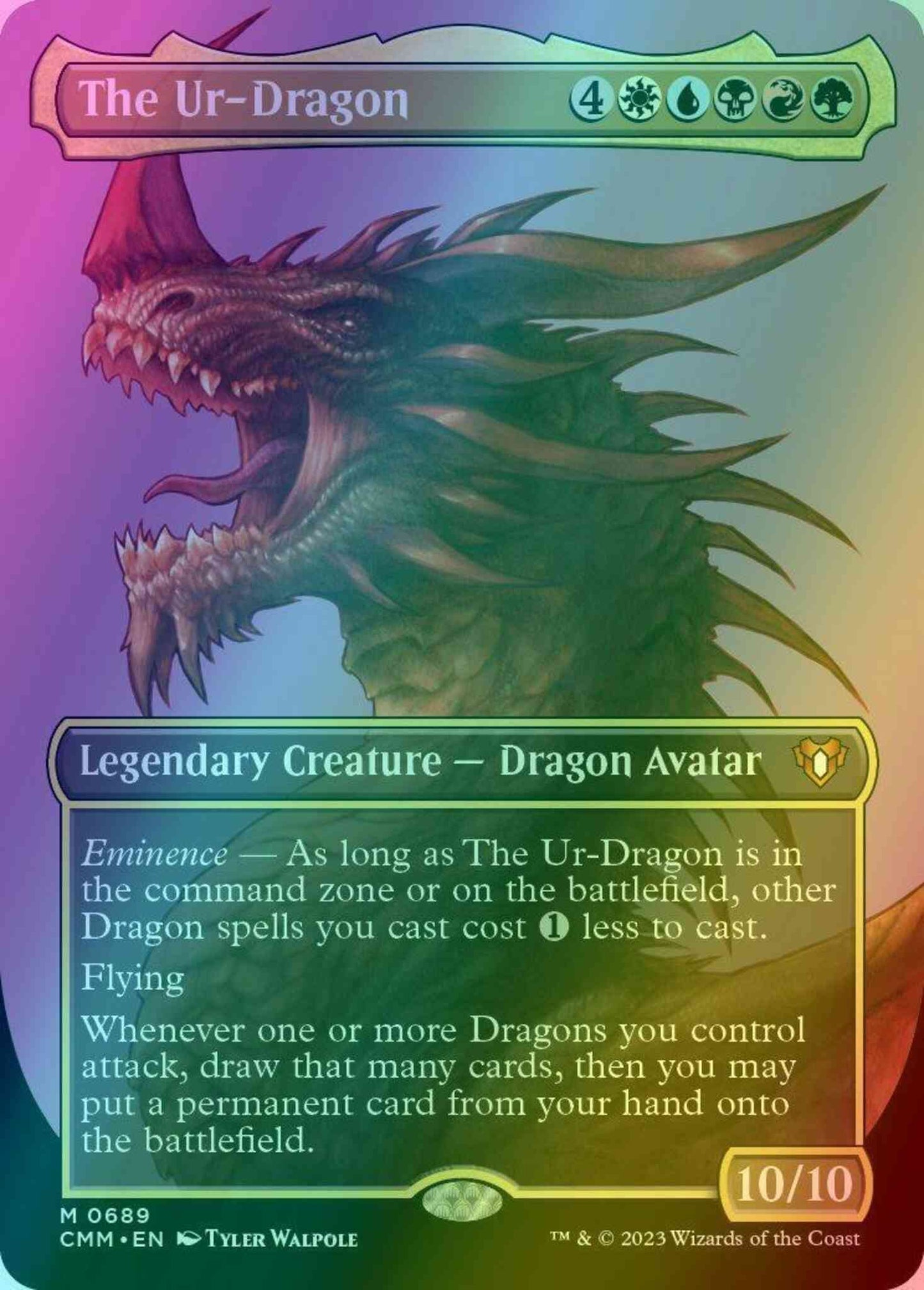 The Ur-Dragon [689] [Borderless] [Profile] [Commander Masters] [Foil]