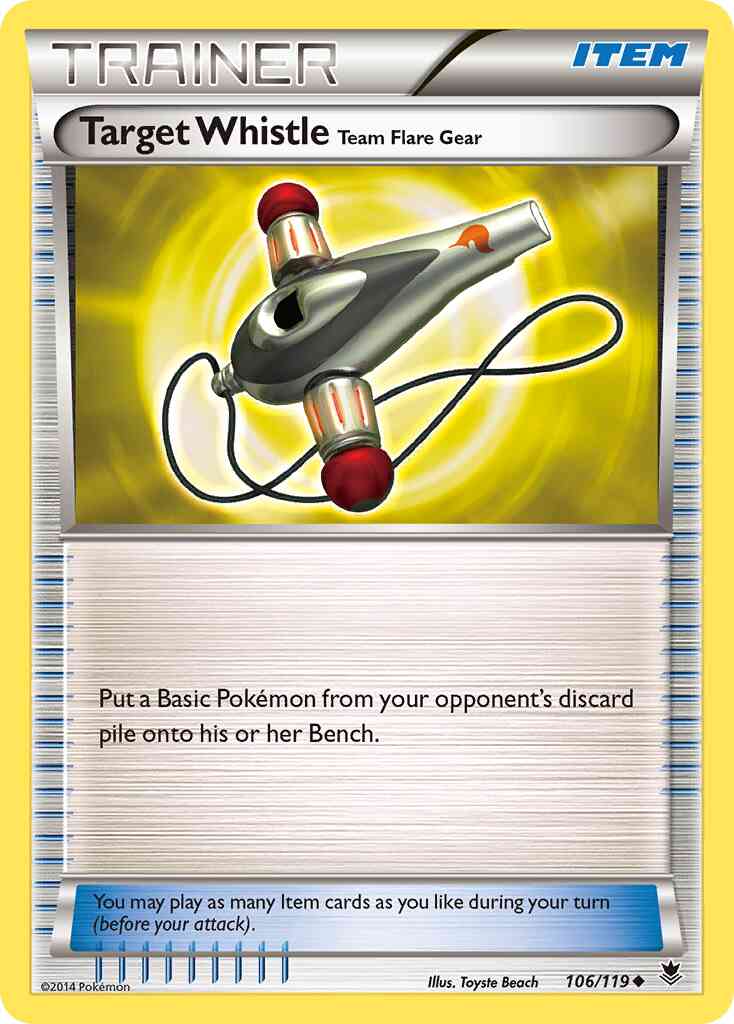 Target Whistle Team Flare Gear - 106/119 - Uncommon [xy4-106] [Non-Holo]
