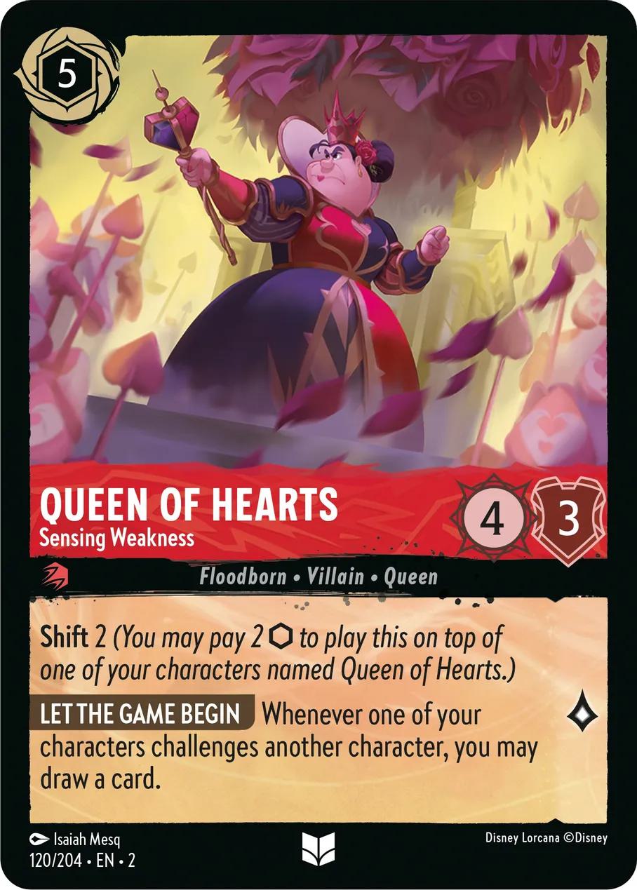 Queen of Hearts - Sensing Weakness - 120/204 [Rise Of The Floodborn] [Cold Foil]