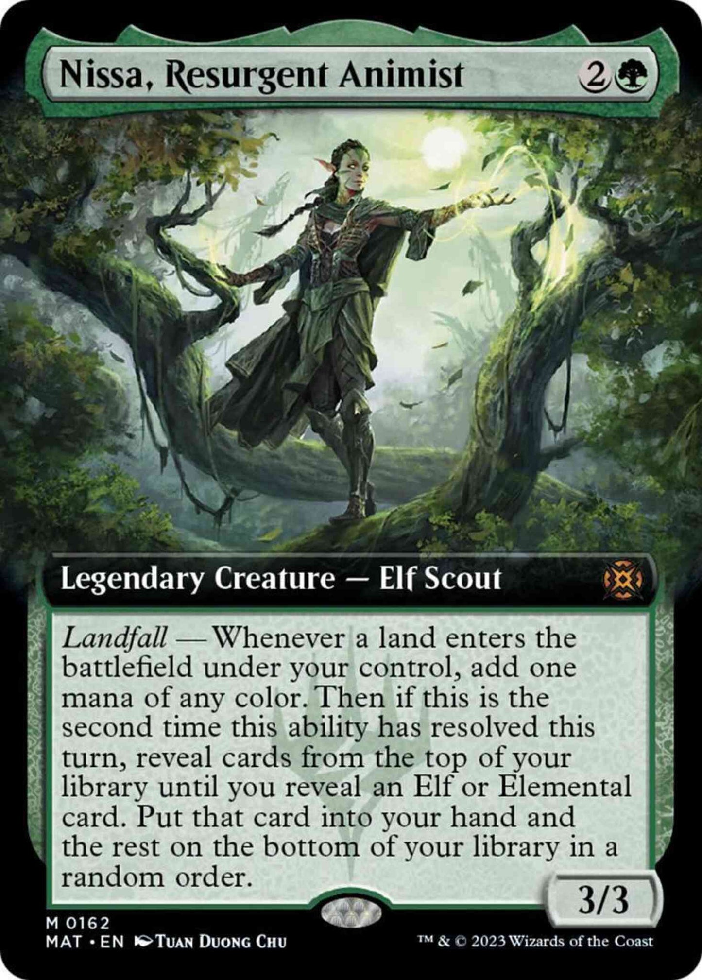 Nissa, Resurgent Animist [162] [Extended Art] [March of the Machine: The Aftermath] [Non-Foil]