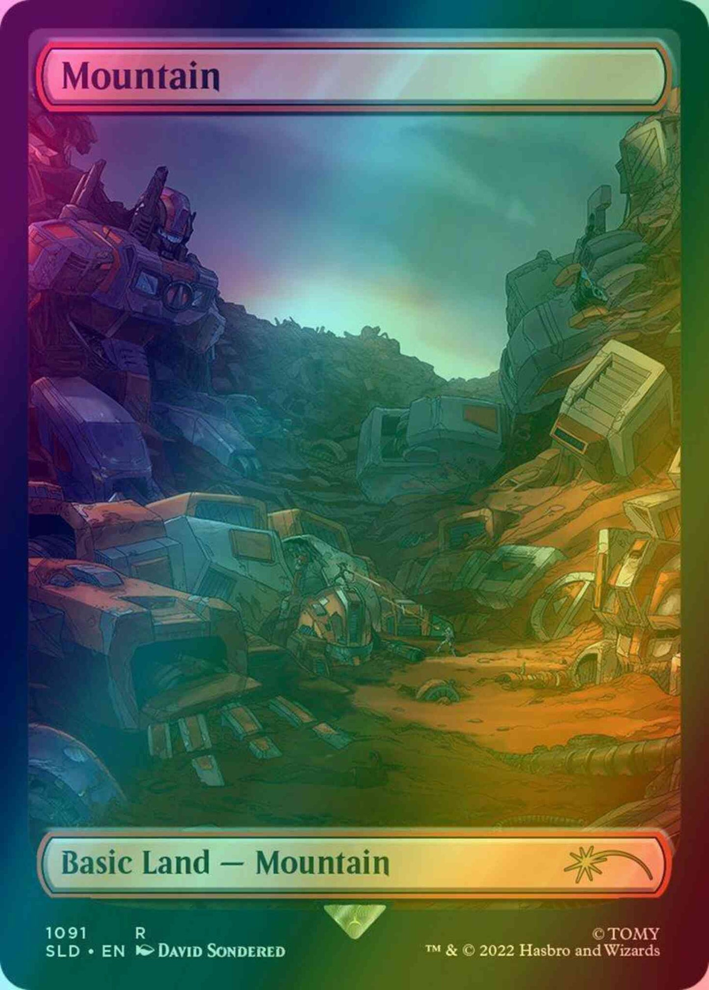 Mountain [1091] [Full Art] [Transformers: One Shall Fall] [Secret Lair Drop] [Foil]