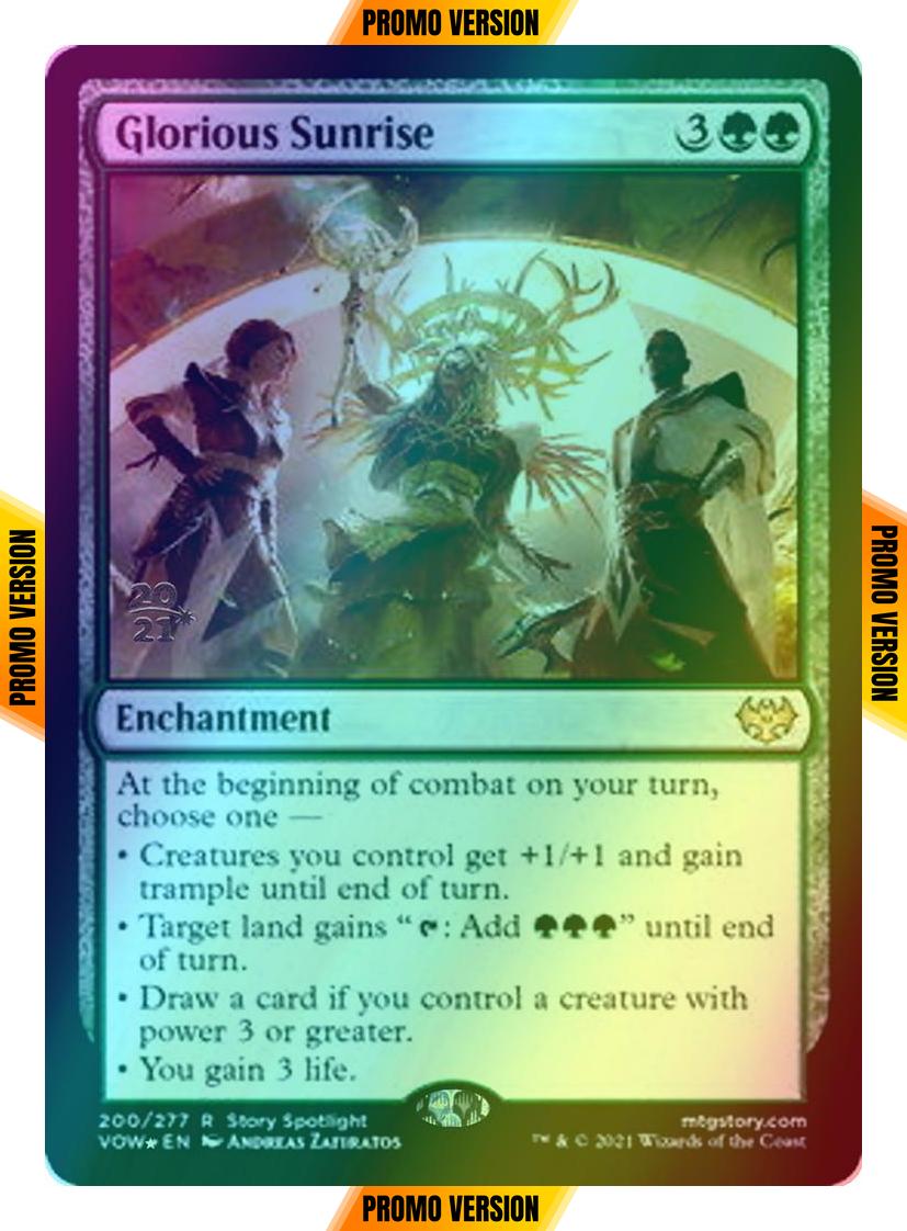 Glorious Sunrise [Prerelease] [200s] [Innistrad: Crimson Vow: Promos] [Foil]