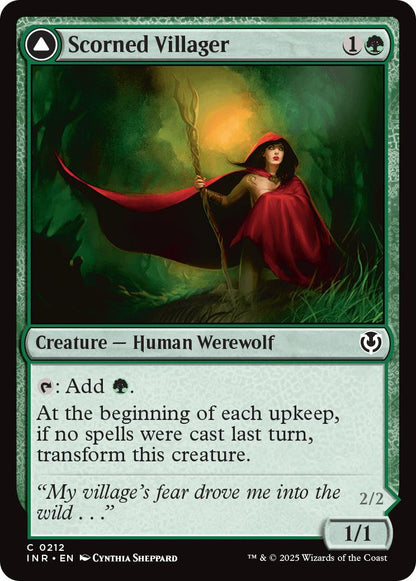 Scorned Villager // Moonscarred Werewolf [212] [Innistrad Remastered] [Non-Foil]