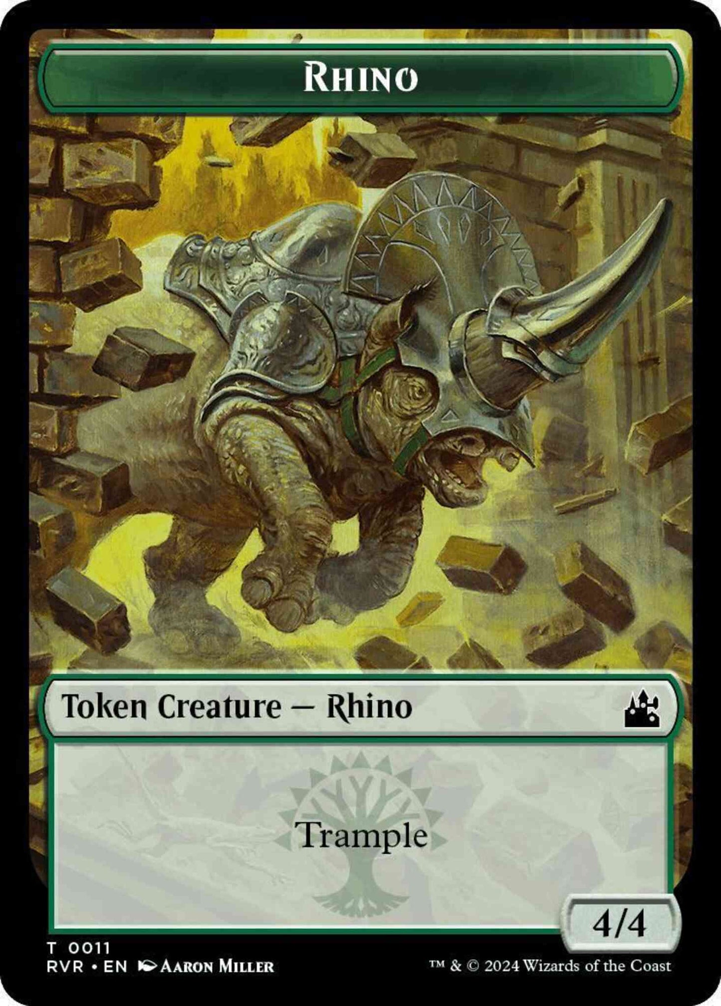 Rhino Token [11] [Ravnica Remastered: Tokens] [Non-Foil]