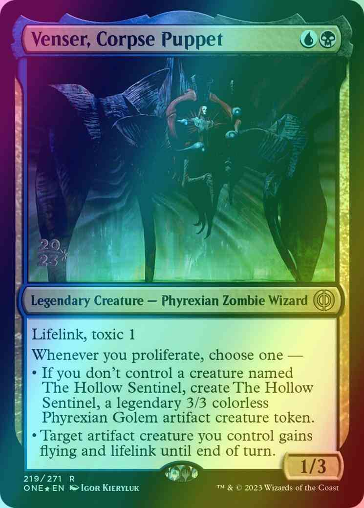 Venser, Corpse Puppet [219s] [Prerelease] [Phyrexia: All Will Be One: Promos] [Foil]
