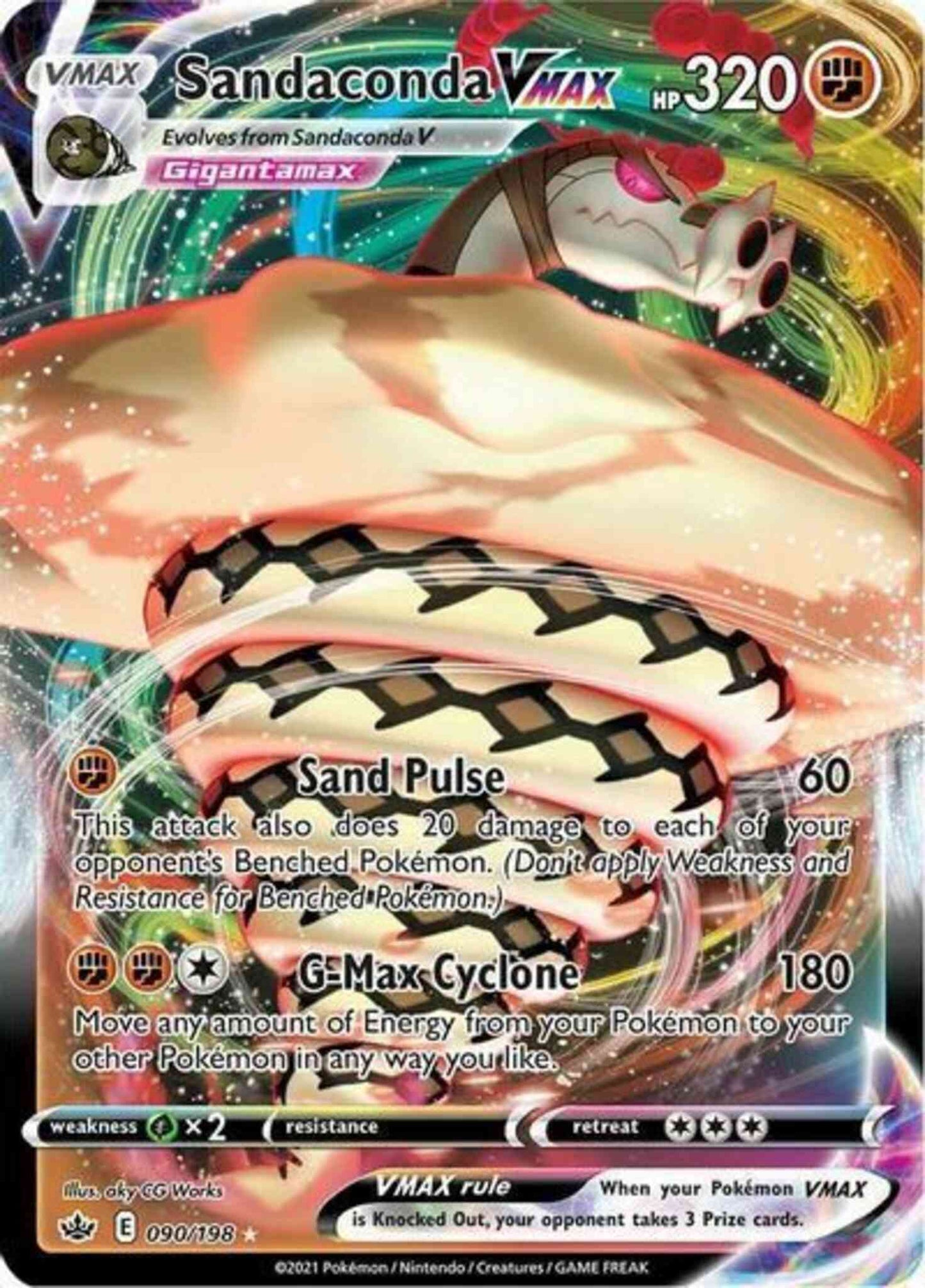 Sandaconda VMAX - 090/198 - Rare Holo VMAX [swsh6-090] [Ultra]
