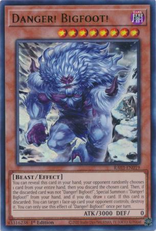 Danger! Bigfoot! - Alternate Art - RA03-EN019 - Ultra Rare - 1st Edition