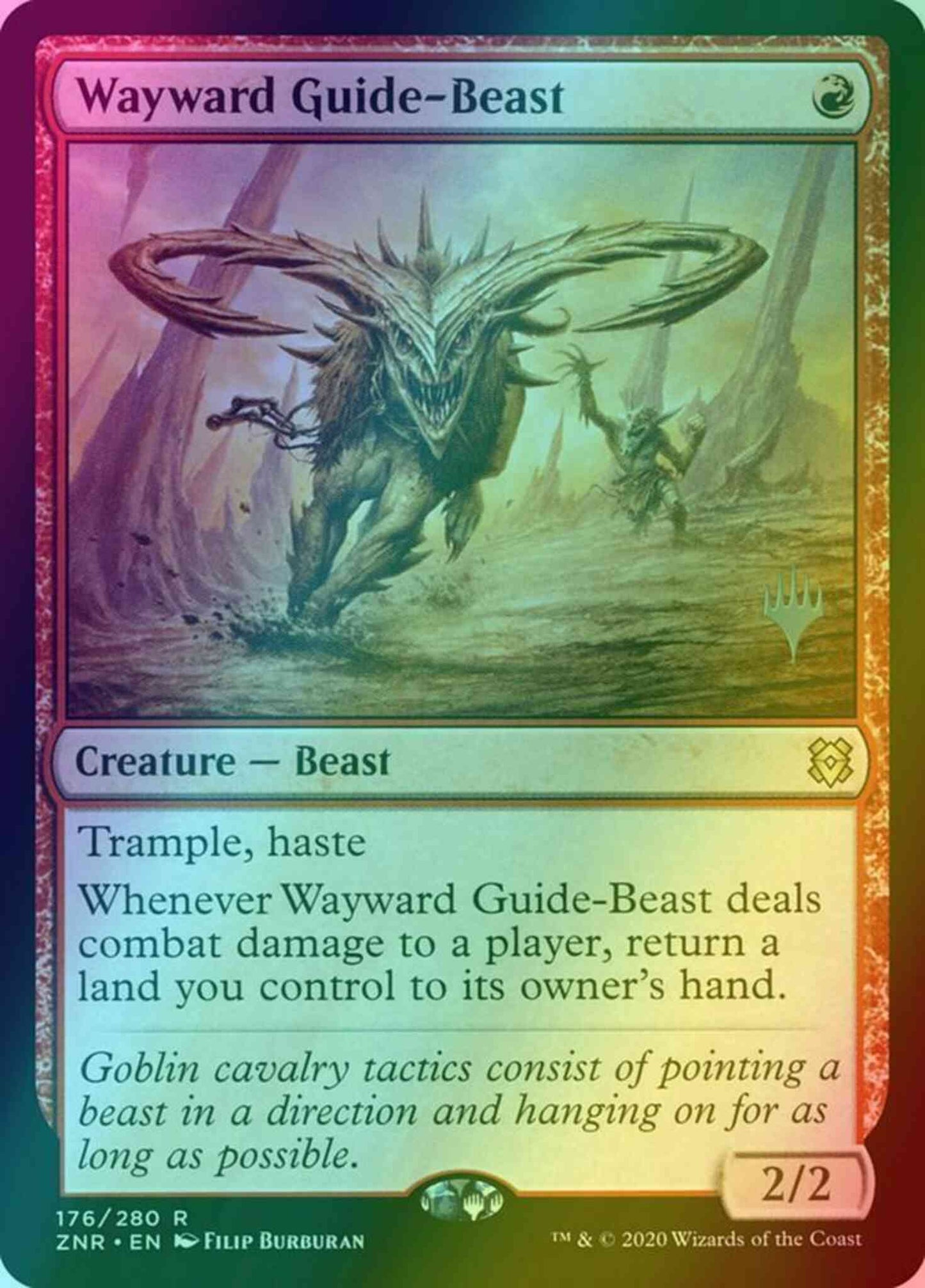 Wayward Guide-Beast [Promo Pack] [176p] [Zendikar Rising Promos] [Foil]