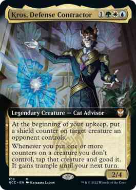 Kros, Defense Contractor [105] [Extended Art] [Streets of New Capenna: Commander] [Non-Foil]