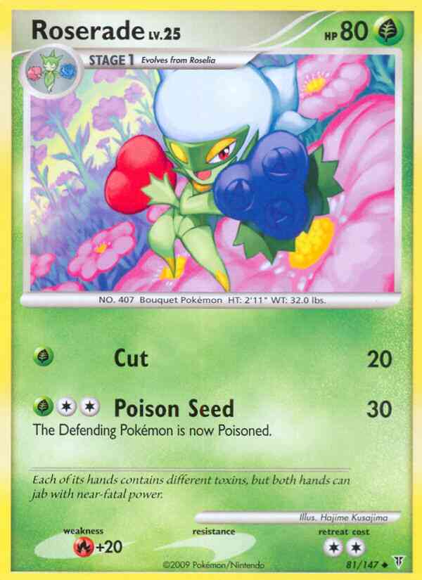 Roserade - 81/147 - Uncommon [pl3-81] [Reverse Holo]