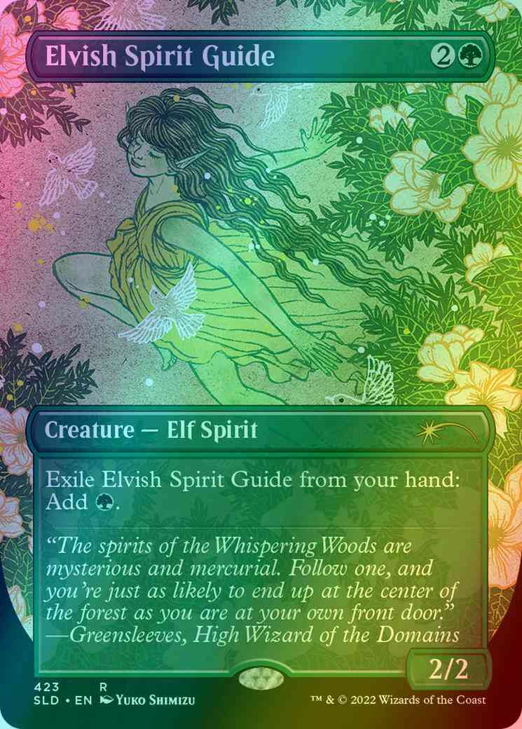 Elvish Spirit Guide [0423] [Borderless] [Yuko Shimizu] [Secret Lair Drop] [Foil]