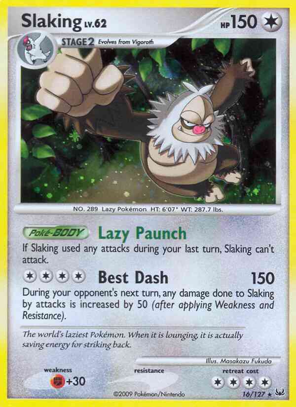 Slaking - 16/127 - Rare Holo [pl1-16] [Reverse Holo]