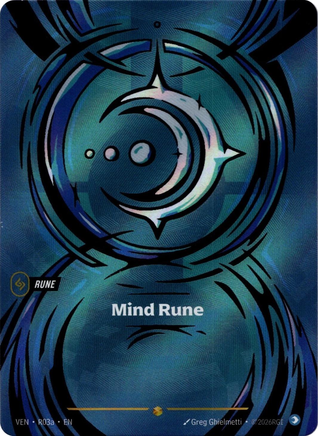 Mind Rune (Alternate Art) - R03a [Vendetta] [Foil]